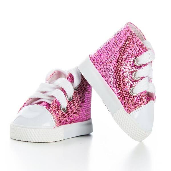 Shop 18 Inch Doll Clothes Accessory Pink Sparkle Sneaker Plus