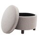 preview thumbnail 30 of 35, WOVENBYRD Large Round Storage Ottoman, Lift Off Lid