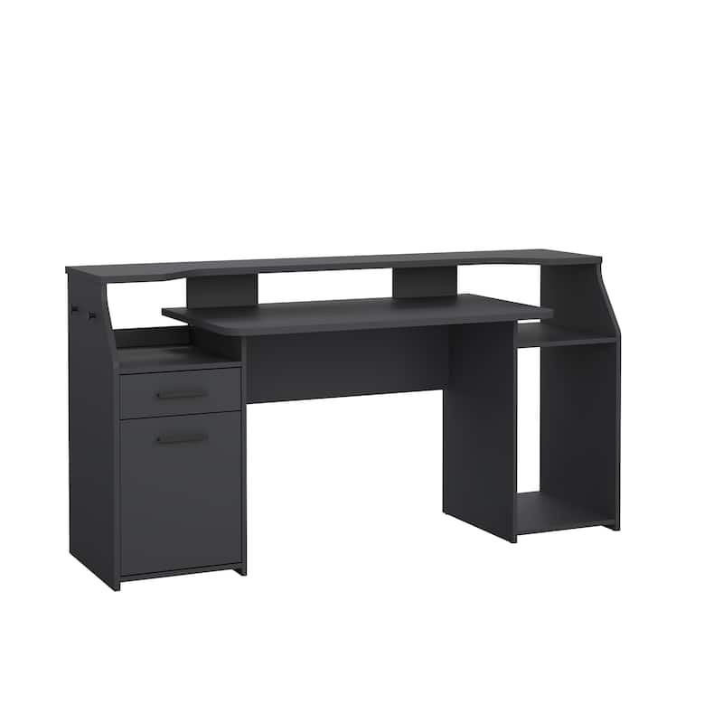 Porch & Den Gaming Desk, Matte Grey