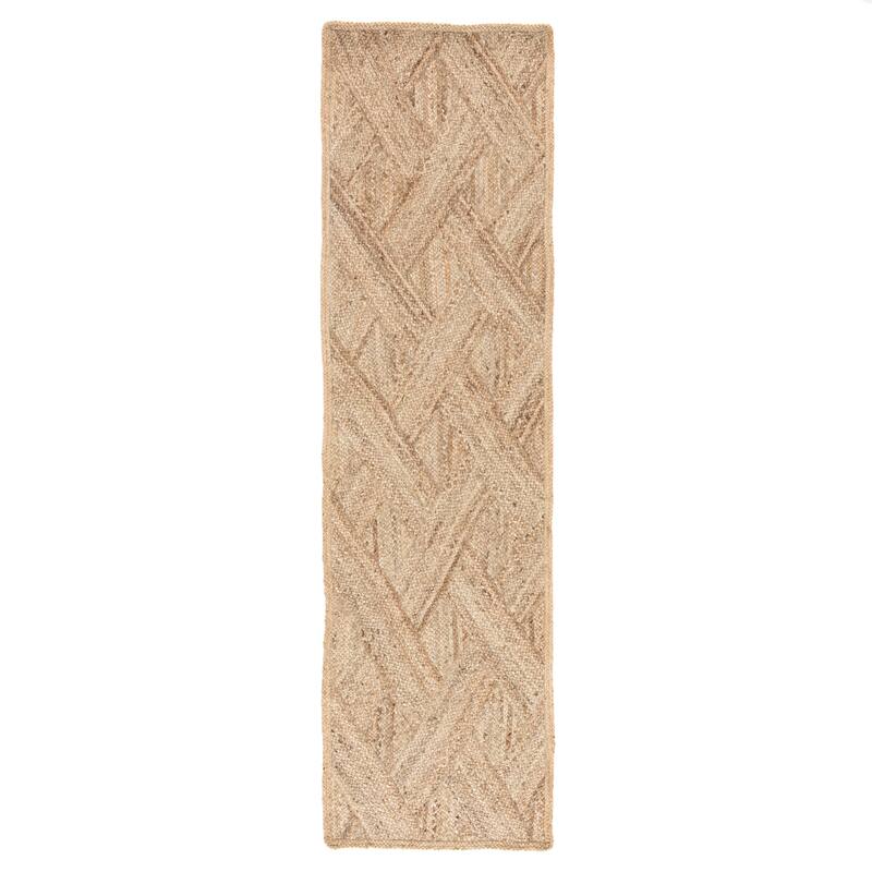 Vero Natural Trellis Area Rug - 2' 6" x 9' - Beige - Runner