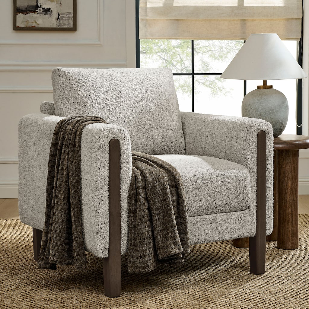 Hawken Boucle Fabric Accent Armchair