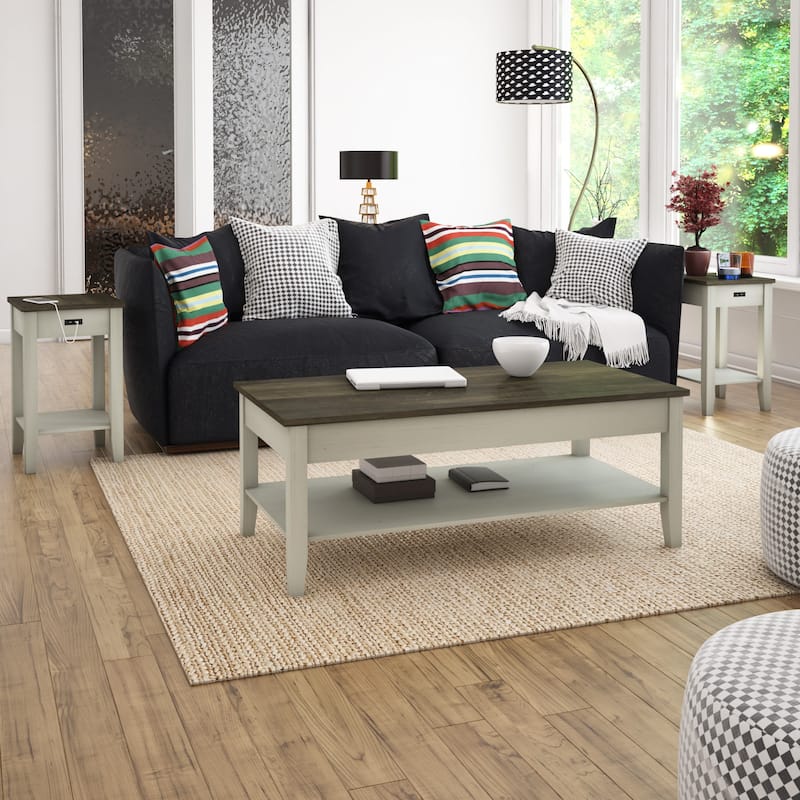 Two-Tone Modern Farmhouse Coffee Table
