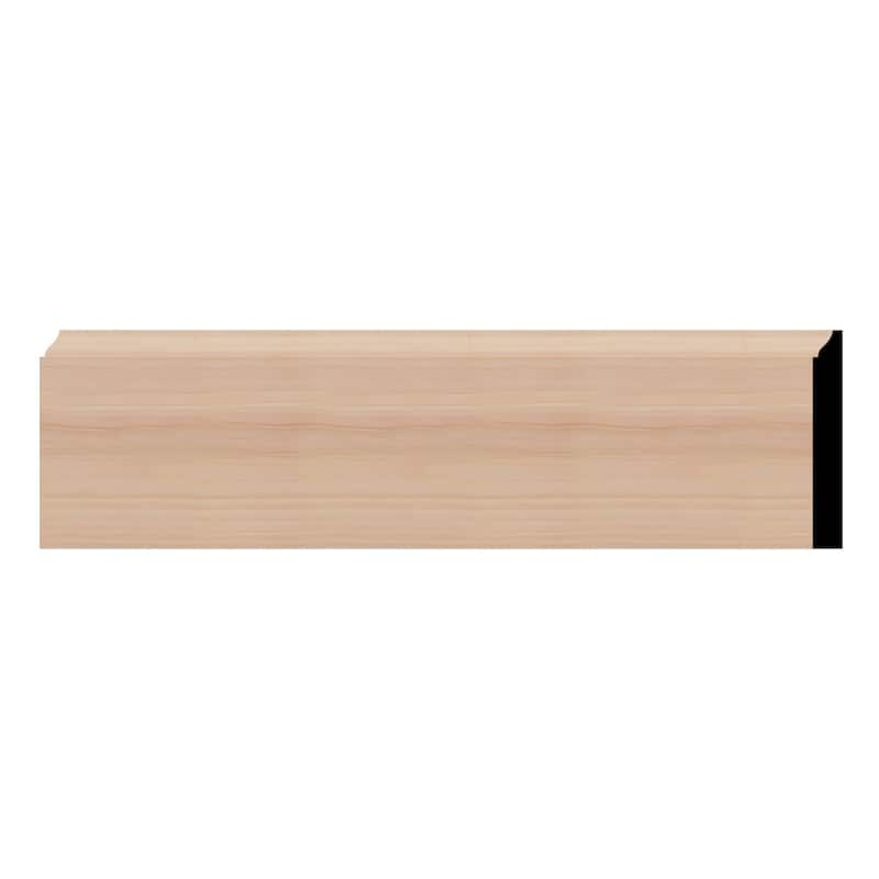 WM618: 9/16-in D x 5-1/4-in W x 96-in L Americraft Solid Hardwood Stain Grade Ogee Base Moulding - Cherry