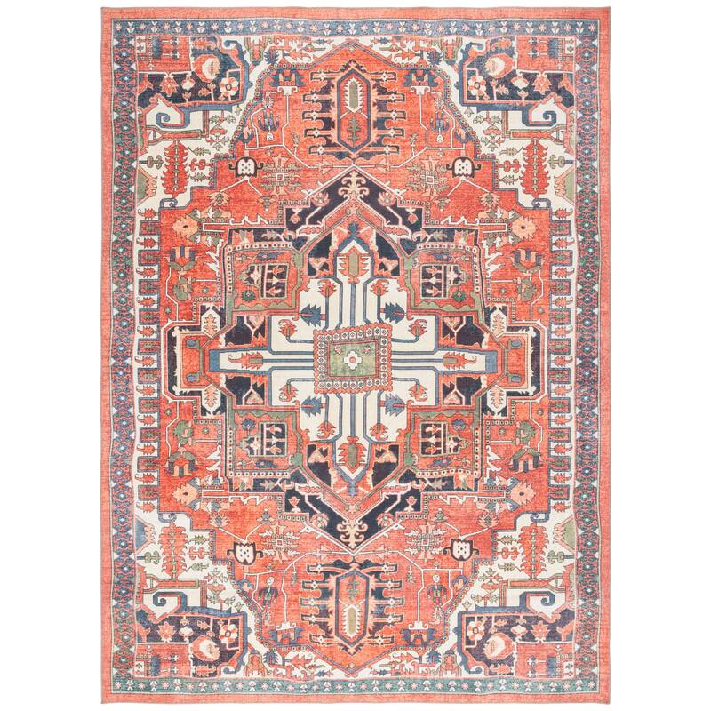 SAFAVIEH Serapi Liller Traditional Machine Washable Cotton Rug