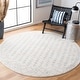 preview thumbnail 13 of 26, SAFAVIEH Tulum Sharie Moroccan Boho Rug 6'7" x 6'7" Round - Ivory/Light Grey
