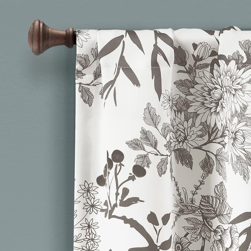 Lush Decor Botanical Garden Light Filtering Window Curtain Valance - 18" x 52"