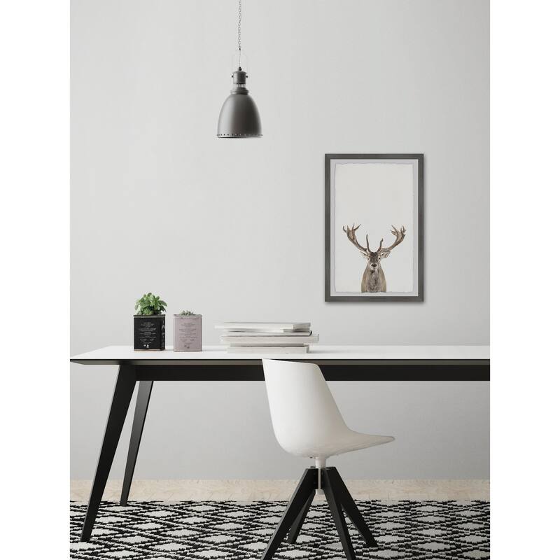 Reindeer Close-up Framed Wall Art, Elegant Home Touch - Sophisticated Artwork for Refined Décor