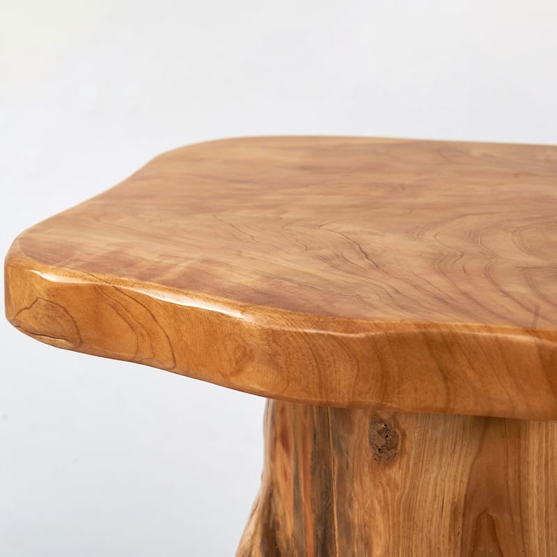 Greenage Cedar Roots Natural Flower Stand Reclaimed Woods End Table