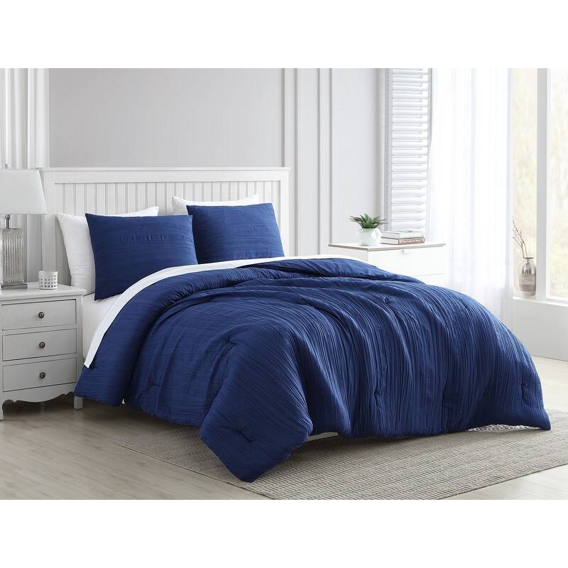 Greenport Crinkle Comforter Set with Shams