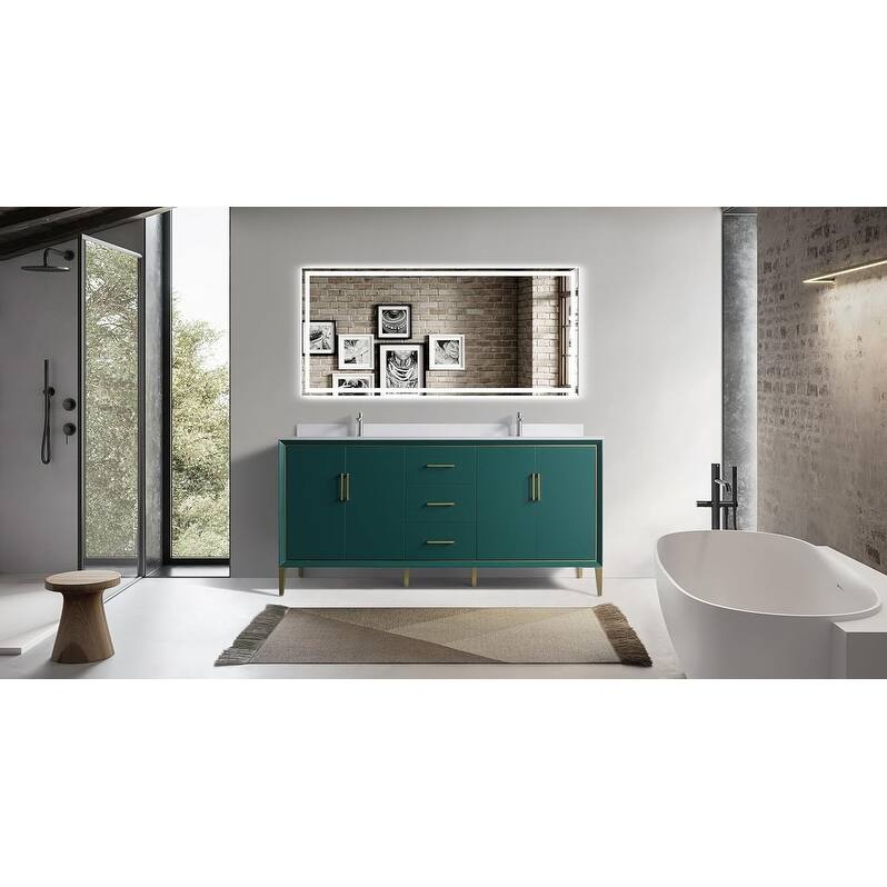 VSD Freestanding Shaker Bathroom Vanity with Cultured Marble Sink