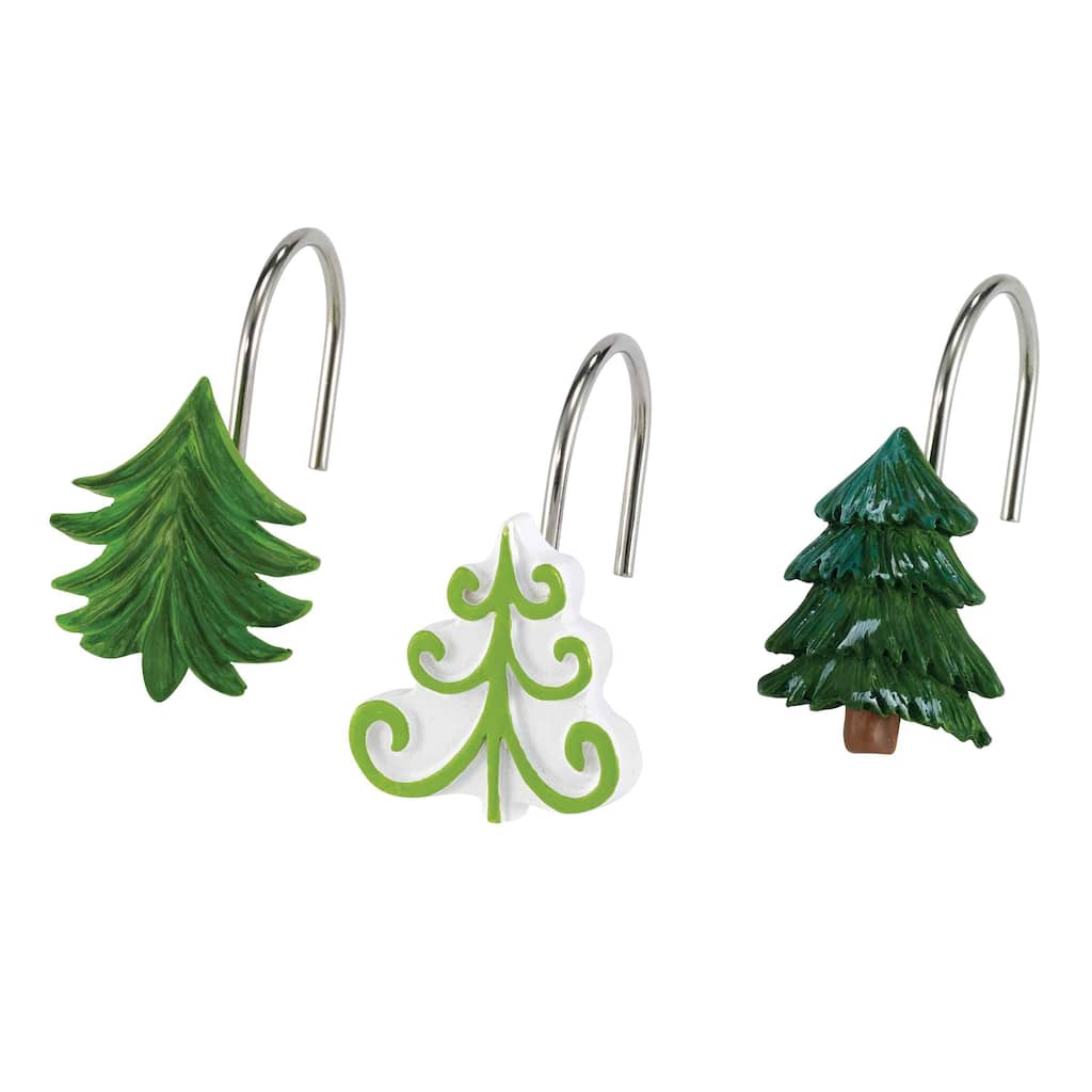 Avanti Linens Christmas Trees Shower Hooks - Multicolor