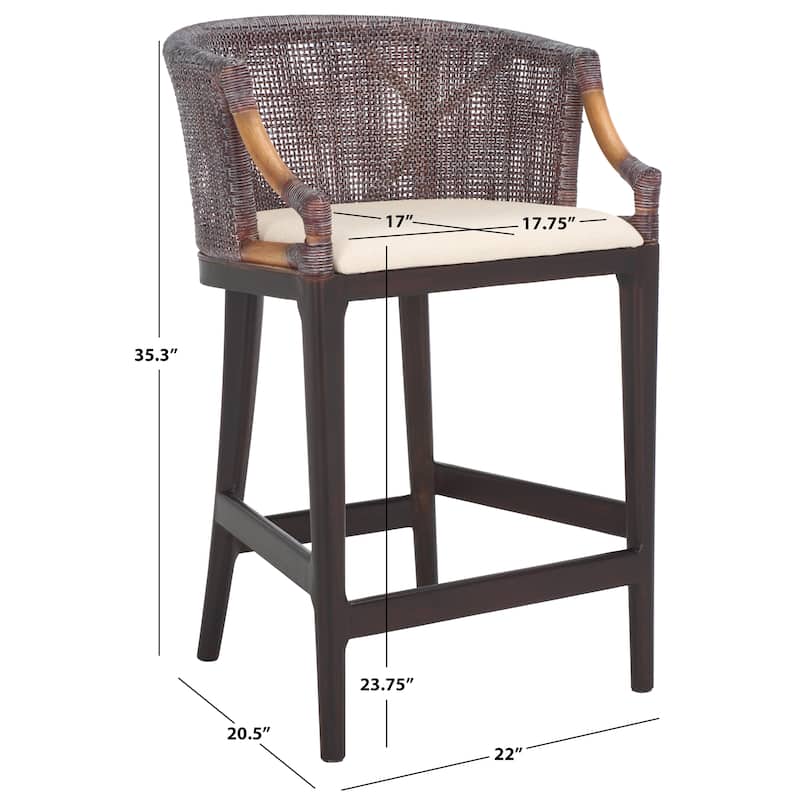 SAFAVIEH Home Brando Counter Stool - 22"W x 21"D x 35"H