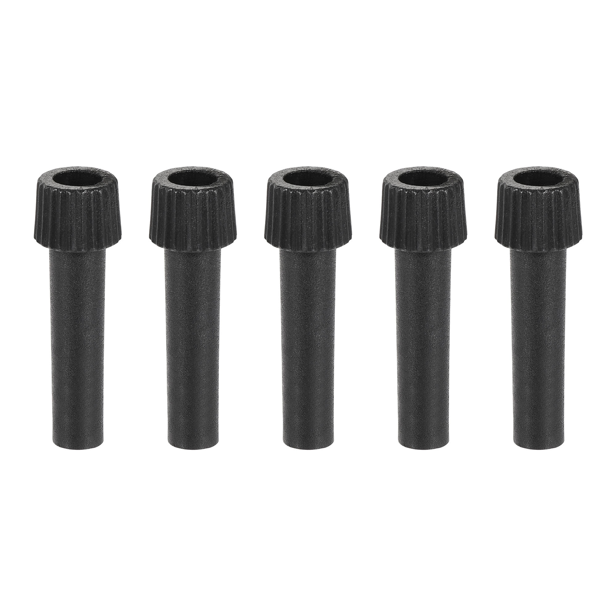 On/Off Replacement Light Turn Socket Switch Knob Black 5Pcs