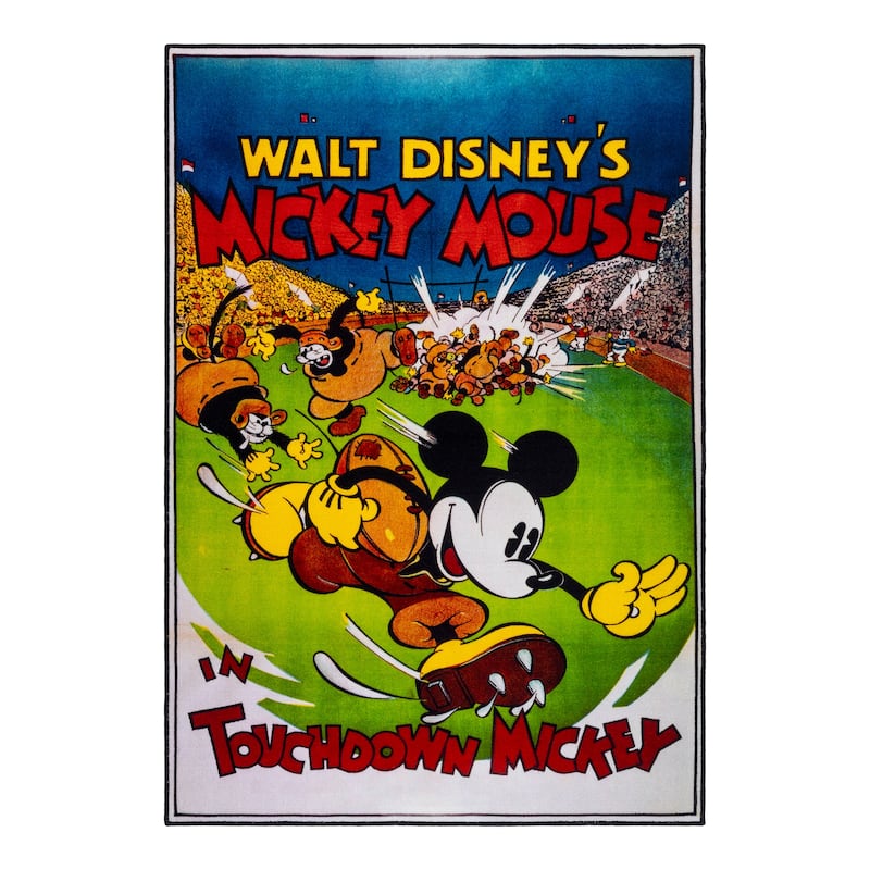 Licensed Disney Mickey Mouse Minnie Mouse Digitally Printed Youth Play Area Rugs - 4' 6" x 6' 6"