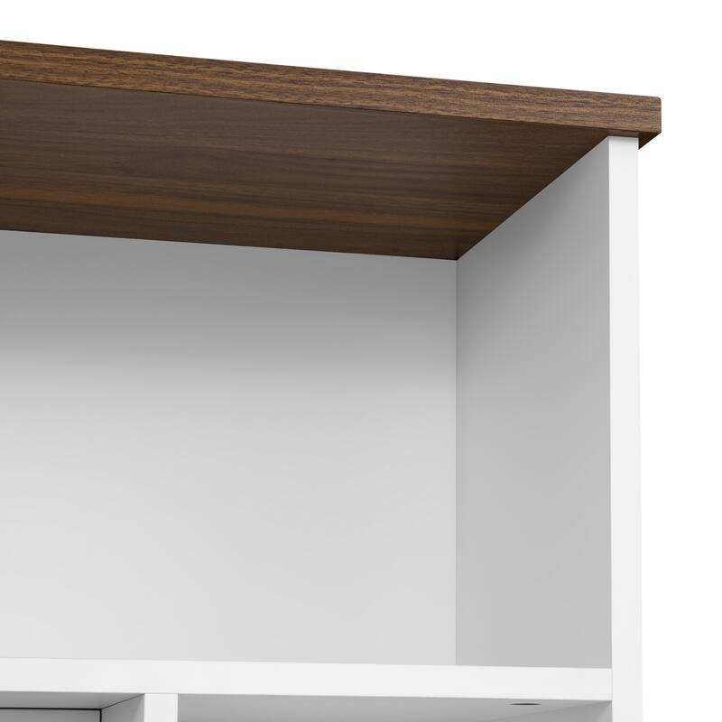 95.5" Entertainment Center with Electric Fireplace, Large Wall Unit TV Stand Media Console with Bookshelves for TVs up to 80"