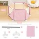 preview thumbnail 5 of 4, Infant 50"x50" 6-Panel Baby Playpen Spacious & Secure Foldable Playard Pink