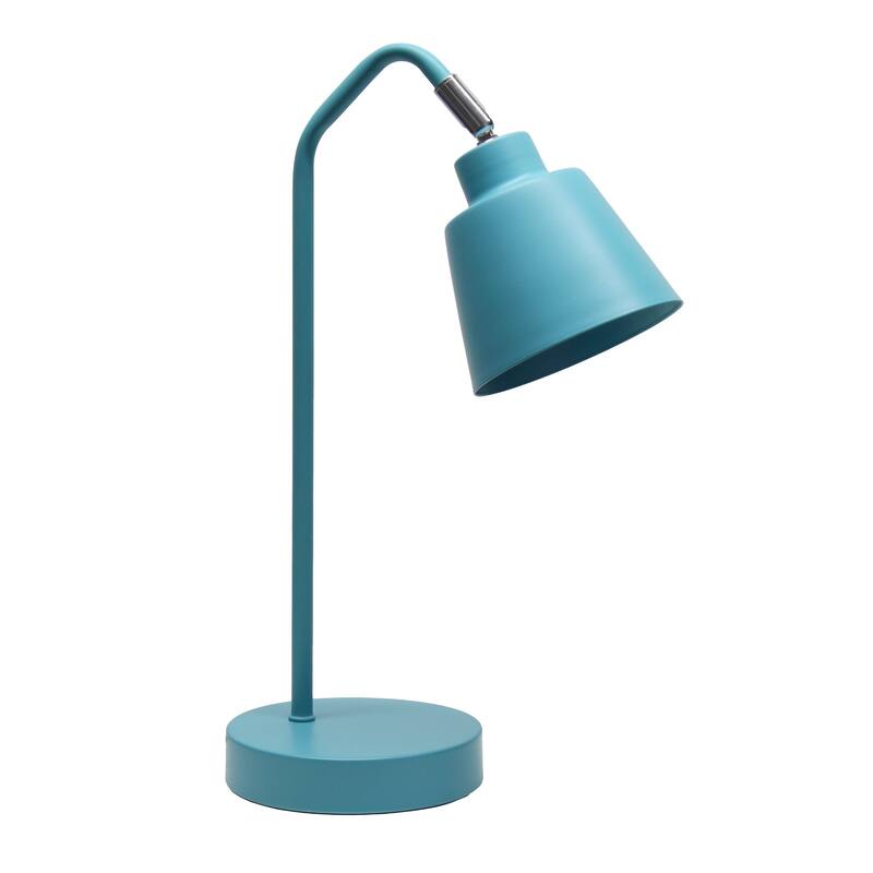 Angled Arm Desk Lamp with Adjustable Cone Shade - 16" - Blue