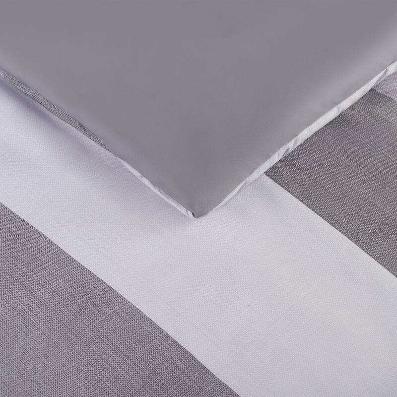Serta Simply Clean Billy Textured Stripe Antimicrobial Comforter Set