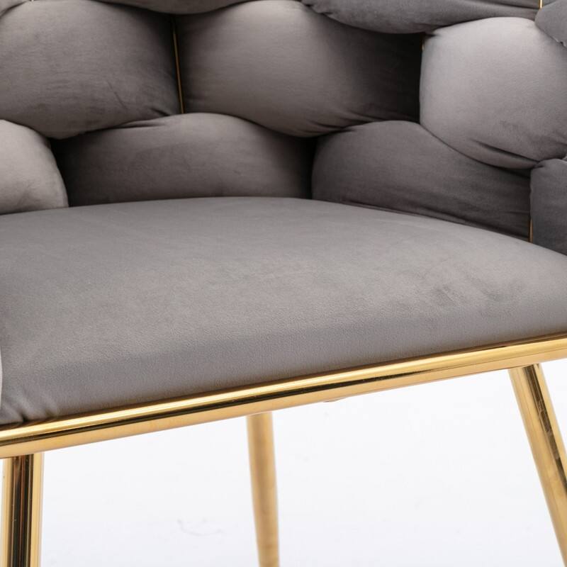 Set of 2 Velvet Accent Chairs - Modern Stool for Bedroom Dresser, Vanity, and Seating