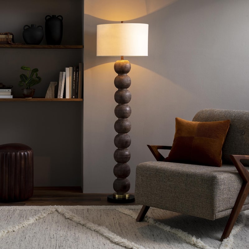 Becke Bubble Transitional Floor Lamp - Brown