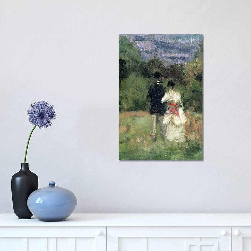 iCanvas "Louveciennes, detail of lovers " by Camille Pissarro Canvas Print - 18x12x1.5