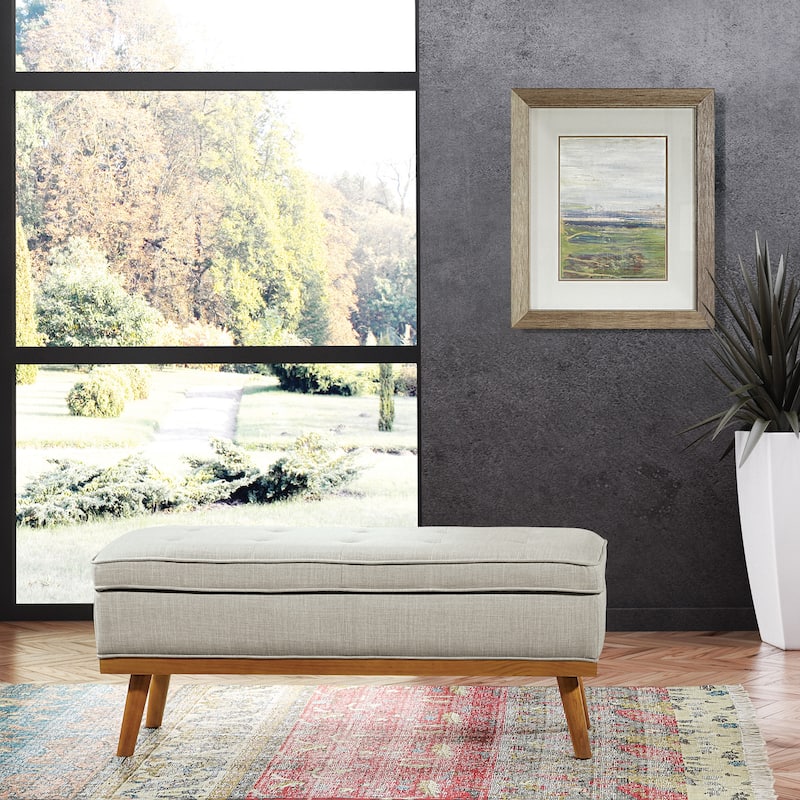Carson Carrington Sastamala Mid-century Storage Bench