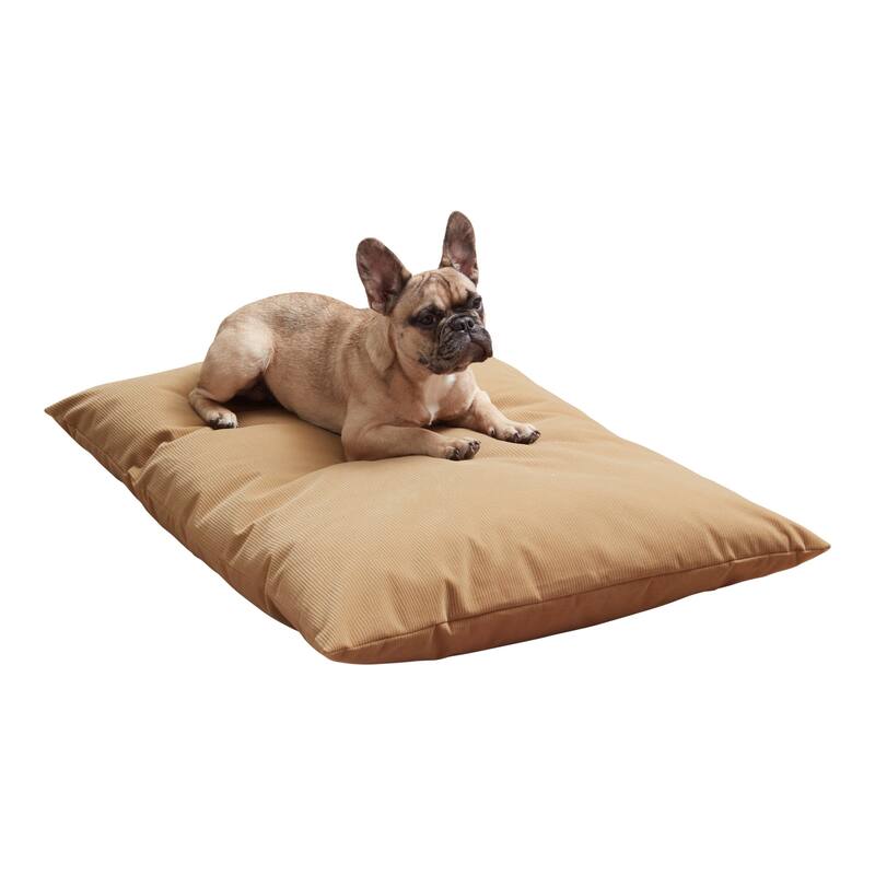 Charlie Corduroy Throw Dog Bed with Removable Cover - Camel - Small (36" x 24")