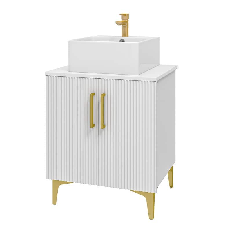 Moasis Single Bathroom Vanity with Ceramic Vessel Sink