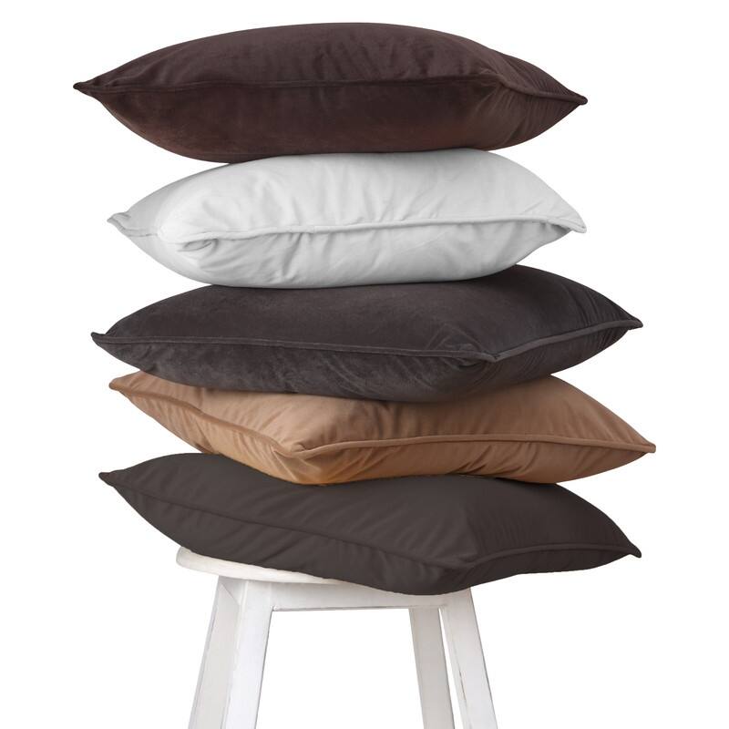 A1HC Pack of 2 Velvet Throw Pillow Insert, Hypoallergenic Down Alternative Fill