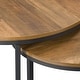 preview thumbnail 5 of 5, CorLiving Fort Worth Brown Wood Grain Finish Nesting Coffee Table