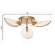 preview thumbnail 6 of 9, River of Goods Malachi Gold Metal Triple Leaf Shade 24-Inch Ceiling Light - 24" x 24" x 5.25"