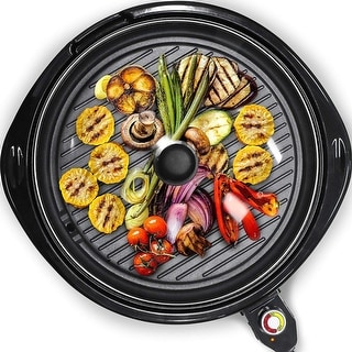 Costway 1350-Watt Outdoor Garden Camping BBQ Electric Grill in Black with 4 Temperature Setting