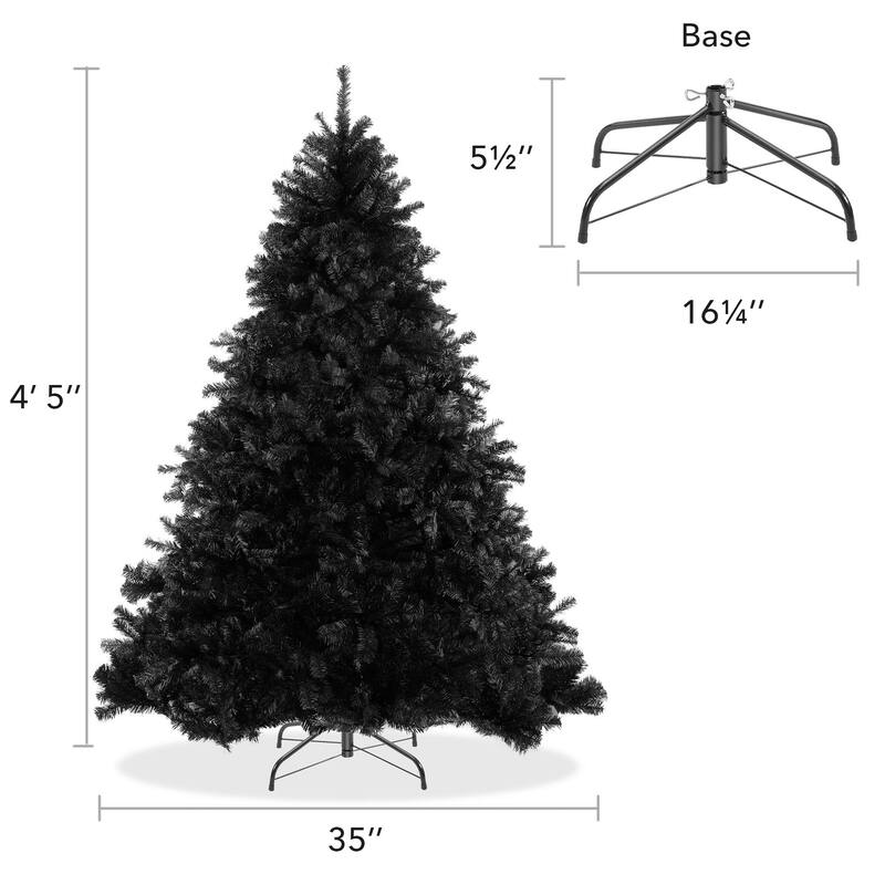 45ft Black Spruce Artificial Holiday Christmas Tree with Metal Stand - 4.5 ft
