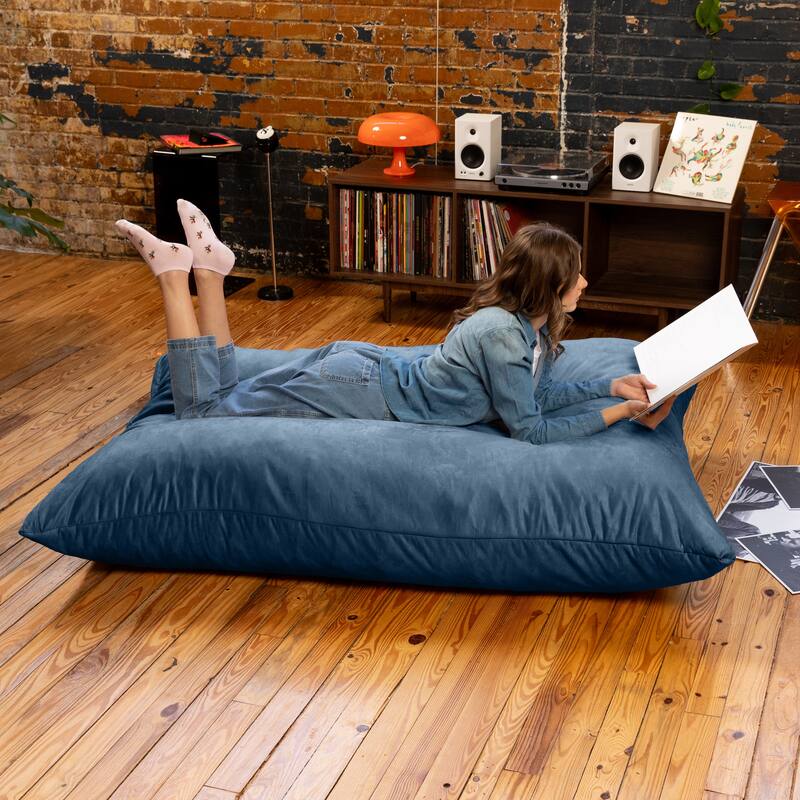 Jaxx 5.5' Huge Bean Bag Floor Pillow and Lounger for Adults - Microsuede