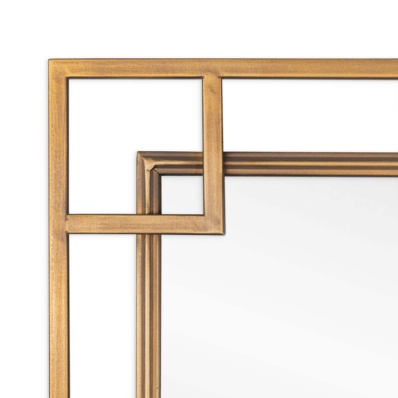 Mavis 22" Square Metal Wall Mirror, Bronze - 22 x 22