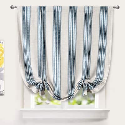 DriftAway Chris Vertical Striped Pattern Blackout Room Darkening Tie Up