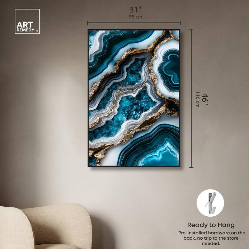 Teal Tides Treasure II Canvas by Art Remedy