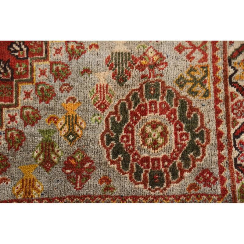 Shiraz Persian Vintage Area Rug Handmade Wool Carpet - 3'9"x 5'4"