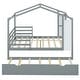 preview thumbnail 79 of 84, House Bed Semi-Enclosed Platform Bed Slat Support Playhouse Bed Frame with Blackboard and Trundle Bed for Boys Girls