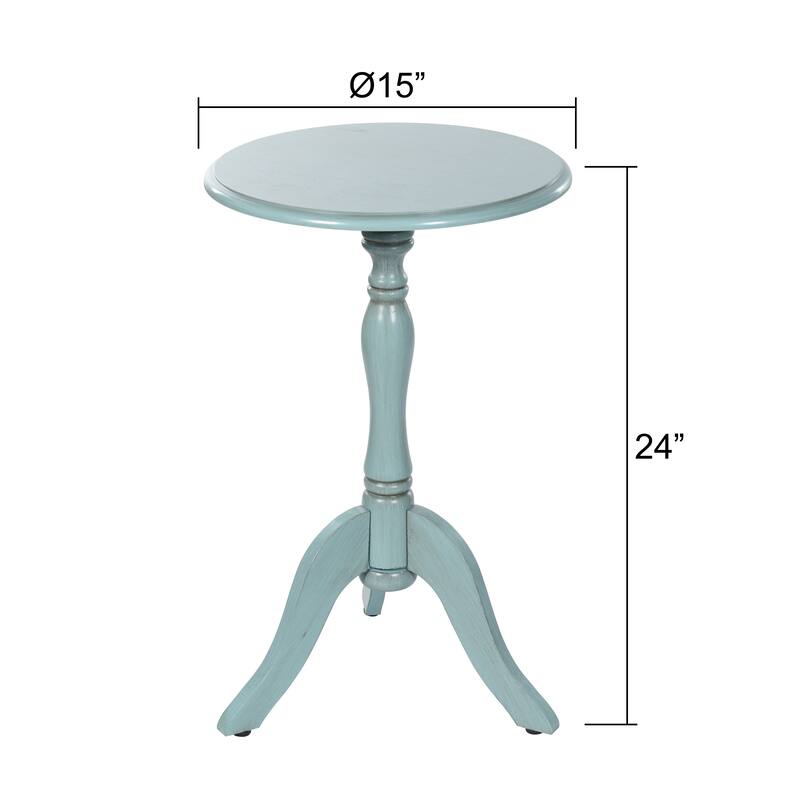 StyleCraft Harbor Breeze Round Pedestal Side Table