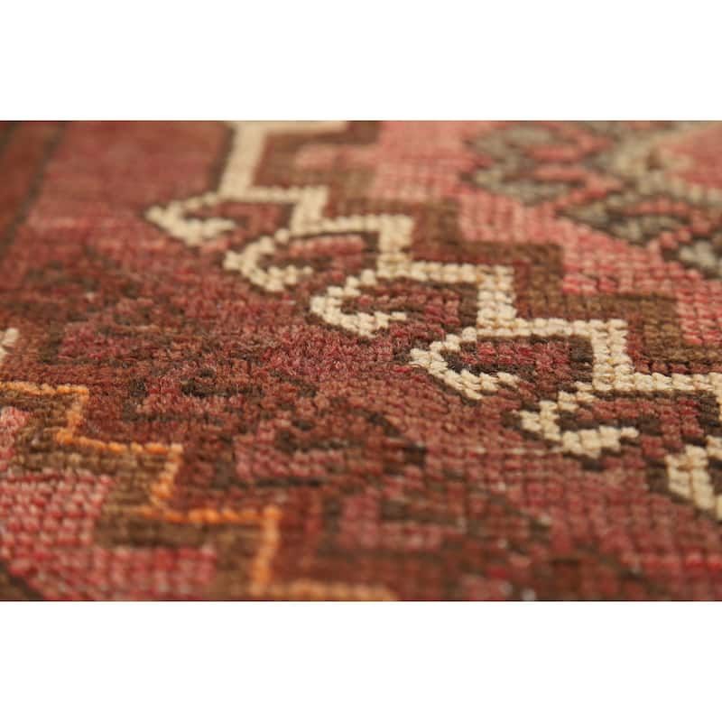 Red & Pink Geometric Bakhtiari Persian Rug Hand-Knotted Wool Carpet - 4'5" x 7'4"