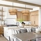 preview thumbnail 4 of 12, Ravy Farmhouse 6-Light Drum Rattan Chandelier Coastal Natural Pendant Light for Kitchen Dining Room - D 26" x H 15.7"