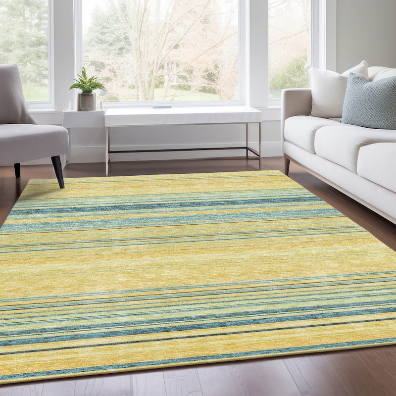 Premium Washable Super Soft Modern Stripes Mayfield Rug