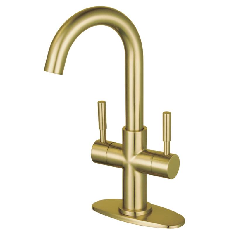 Kingston Brass Concord 1.8 GPM Single Hole Bar Faucet - Includes - Brushed Brass