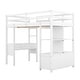preview thumbnail 8 of 35, Twin Size Loft Bed with Built-in Desk with Two Drawers