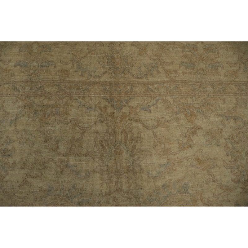 Hand Knotted Oriental 100% Wool Carpet Transitional All-Over Beige & Ivories Oushak Area Rug - 6' 8'' X 4' 11''