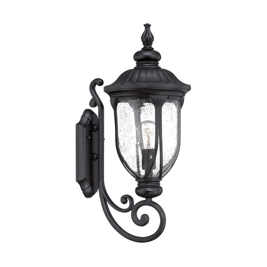 Aluminum XL Outdoor Wall Lantern Light with Seeded Glass Hardwired - 11.5” x 9” x 22.5” (D x W x H)