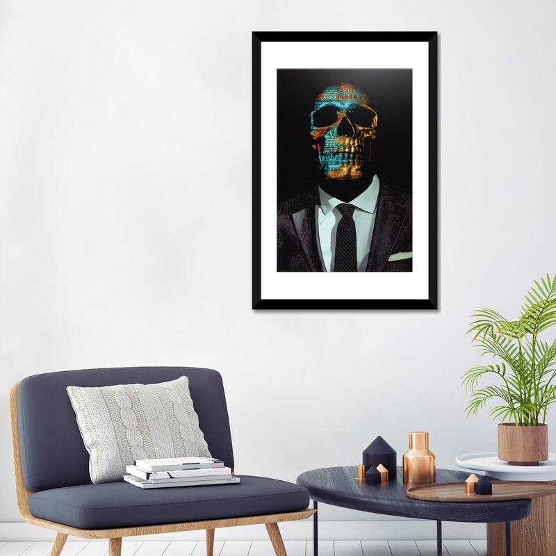 iCanvas "Suited Skull" by Jesse Johnson