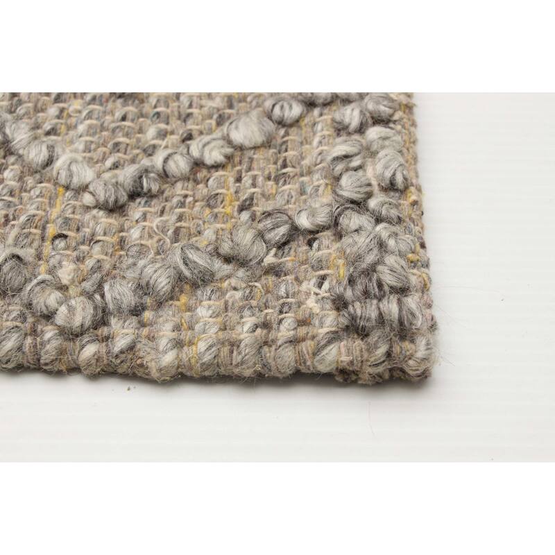 ECARPETGALLERY Braid weave Sienna Cream Wool Rug - 5'2 x 7'1