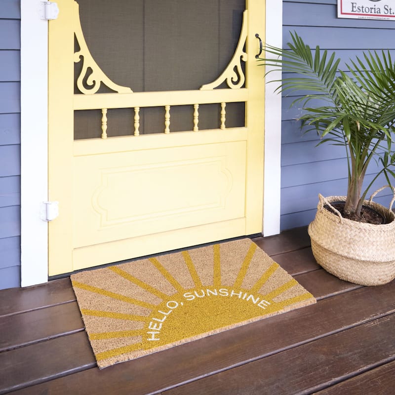 Hello Sunshine Greeting 18" x 30" Doormat - 18" x 30"